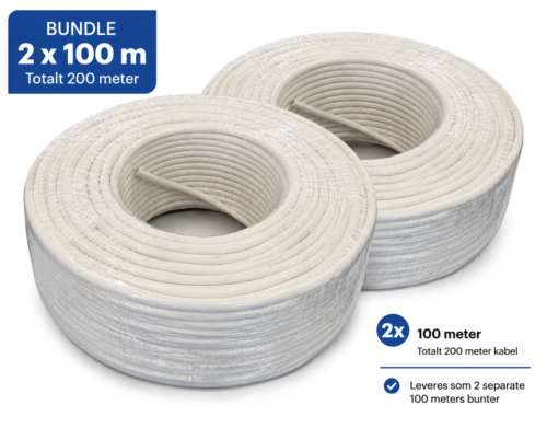 Cat 6 Kabel U/UTP på rull 2 x 100meter - Smarthuset